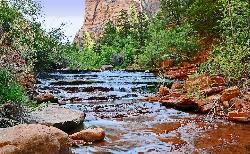 Beautiful Virgin River cascading over Red Rock courtesy of needpix.com↗