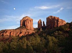 Cathedral Rocks at sunset courtesy of Peter D. Tillman↗