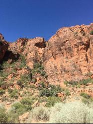 Cliff face along Red Reef trail by Tyler Burgener